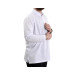 Plus Size Men Sweatshirt Polo Neck Long Sleeve White