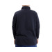 Plus Size Men  Sweatshirt Polo Neck Long Sleeve Navy Blue