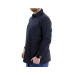 Plus Size Men  Sweatshirt Polo Neck Long Sleeve Navy Blue