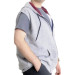 Men Large Size Vest Kangaroo Pocket Zippered Grimelange