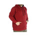 Men Sweatshirt Hooded Kangaroo Pocket Basic Claret Red