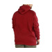 Men Sweatshirt Hooded Kangaroo Pocket Basic Claret Red