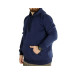 Men Sweatshirt Hooded Kangaroo Pocket Basic Indigo