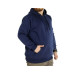 Men Sweatshirt Hooded Kangaroo Pocket Basic Indigo