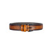 حزام جلد للرجال عرض 3،5 سم موديل شبكة لون بني