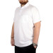 Oversized Men's Tshirt Polo Neck Pocket Classic Pique White