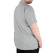 Oversized Men's Tshirt Polo Neck Pocket Classic Pique Gray Melange