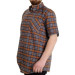 Plus Size Men's Shirt Plaid Short Sleeve Tile