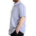 Plus Size Men's Shirt Plaid Short Sleeve Blue