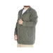 Large Size Men Cardigan Zippered Stand Collar Khaki