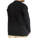 Large Size Men Cardigan Zippered Stand Collar Black