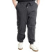 Plus Size Men Linen Cargo Jogger Valencia Anthracite