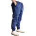 Plus Size Men Linen Cargo Jogger Indigo