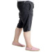Large Size Men's Denim Shorts Black With Side Pockets