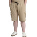 Large Size Men's Shorts Cargo Pocket Beige