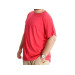 Large Size Men Tshirt Crew Neck Basic Coral