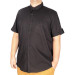 Large Size Linen Lycra Shirt Black With Pocket