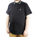 Plus Size T Shirt Polo Lycra Single Jersey Embroidery 21554 Black