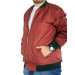 Men's College Coat Zippered Jesica 22612 Claret Red