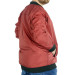 Men's College Coat Zippered Jesica 22612 Claret Red