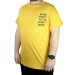 Men's T Shirt Bis Collar Printed Always Myself 22147 Mustard