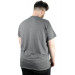 Men's T Shirt Bis Collar Printed Barcode 22145 Antramelange