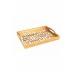 Wooden Glazed Lux Decorated Gold Lacquer Tray- Labyrinth