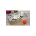Wooden Glass Lux Decorated Silver Lacquer Tray- Drop