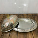 Double-Colored Embossed Copper Dish With Lid 30 Cm