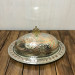 Double-Colored Embossed Copper Dish With Lid 30 Cm