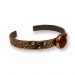 Agate Stone Tree Bark Copper Bracelet