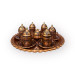 Six Person Cluster Pattern Copper Coffee Set