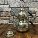 طقم اباريق شاي تركي من النحاس بنقوش على شكل شمع العسل