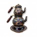 مجموعة ابريق شاي كبيرة منقوشة بالمينا