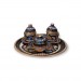 Enamel Embroidered Colored 2 Person Copper Coffee Set