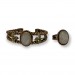 Rose Quartz Stone Copper Bracelet And Ring