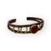 Brass Ring Agate Stone Copper Bracelet