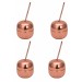 Turna Copper Apple Cocktail Straw Straight 250 Ml Set Of 4 Red Turna0485-41