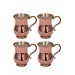 Turna Copper Cordless Mug Hand Forged 300 Ml Set Of 4 Red Turna0451-41