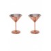 Turna Copper Martini Glass Straight 250 Ml Set Of 2 Red Turna0459-21