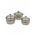 A Set Of Small Copper Cooking Pots, 3 Pieces