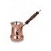 Turna Copper Sultan Coffee Pot No. 1 Thin Wooden Handle 2 Cup Machine Forged Red Turna1236-1