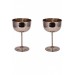 Turna Copper Vino Goblet No. 2 Plain 400 Ml Set Of 2 Nickel Turna0457-22