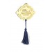 10 Pieces Gift Mirrored Plexi Magnet Wardrobe Ornament Navy Blue Tassel