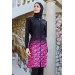 Adasea Floral Patterned Gilet Hijab Swimsuit Black