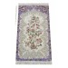 Floral Patterned Ottoman Motif Lined Chenille Prayer Rug Lilac