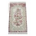 Floral Patterned Ottoman Motif Lined Chenille Prayer Rug Pink