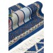Patterned Chenille Prayer Rug - Navy Blue