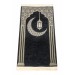 Patterned Chenille Prayer Rug - Black Color
