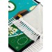 سجادة صلاة للأطفال مطبوعة رقميا - صورة الكعبة مع بالون بلون أخضر- مقاس 44 × 78 سم